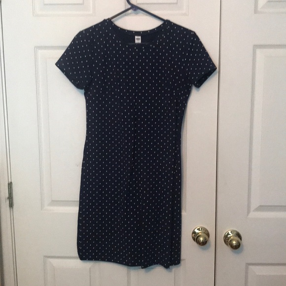 old navy blue polka dot dress